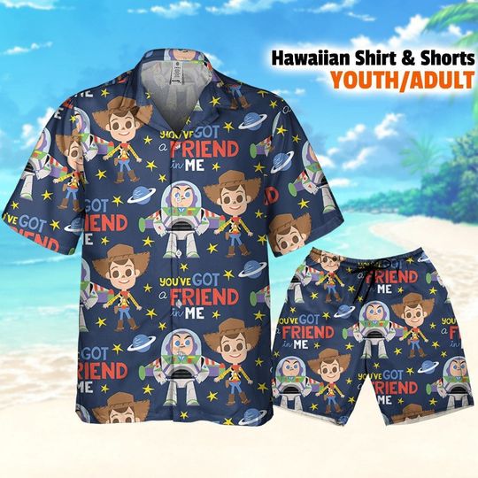 Discover Disney Toy Story You've Got A Friend In Me Disney Hawaii Shirt, Aloha Disney Hawaiian Shorts, Disney Summer Vacation Shirt Disney Trip Shirt