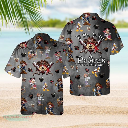 Discover Mickey Friends Pirate's Life Hawaiian Shirt, Mickey Hawaii Shirt, Mickey Aloha Shirt