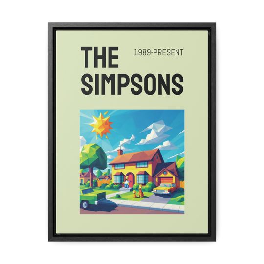 The Simpsons Poster, Minimalist Movie Poster, Wall Art Print