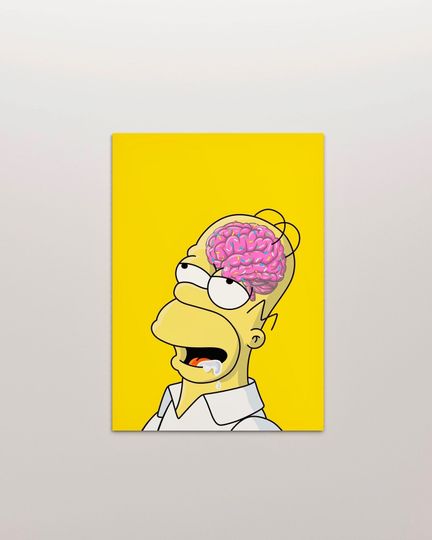 The Simpsons Poster, Minimalist Movie Poster, Wall Art Print