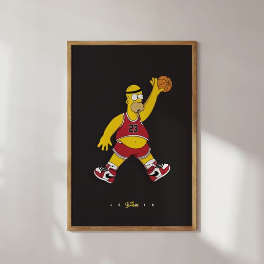 The Simpsons Poster, Minimalist Movie Poster, Wall Art Print