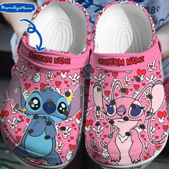 Stitch Angel Love Shoes, Stitch Shoes, Stitch Clogs
