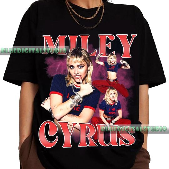 Miley Cyrus 90s Graphic Style  Shirt