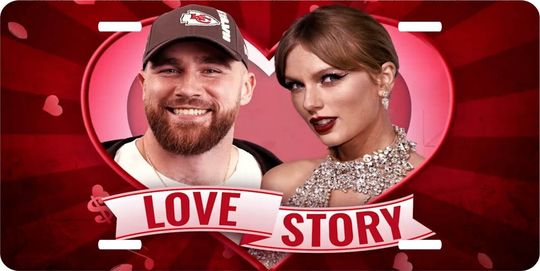 Discover Taylor Travis Kelce Love Story License Plate