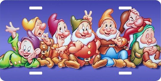 Discover Snow White Seven Dwarfs Disney License Plate