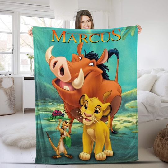 Personalized Lion King Blanket, Lion King Birthday Gift, Lion King Blanket