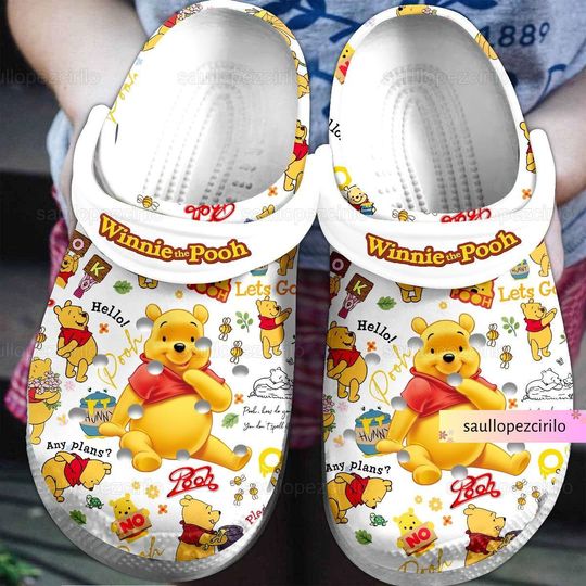 Winnie The Pooh Shoes, Pooh Bear Disneyland Summer Clog