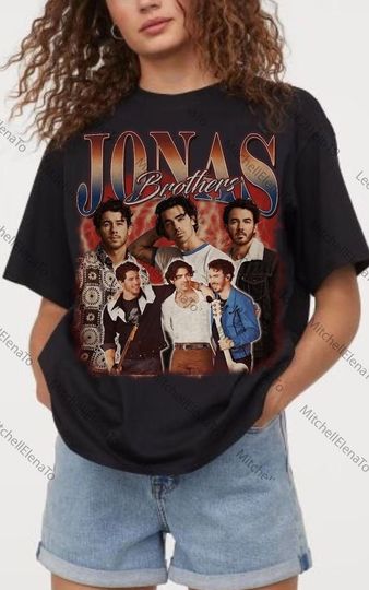 Jonas Brothers Vintage T-shirt, 5 Albums One Night Tour Merch, Jonas Brothers Tour Shirt