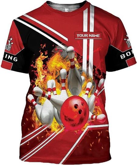 Personalized Name Bowling Shirts for Men and Women 3D, Bowling Shirts