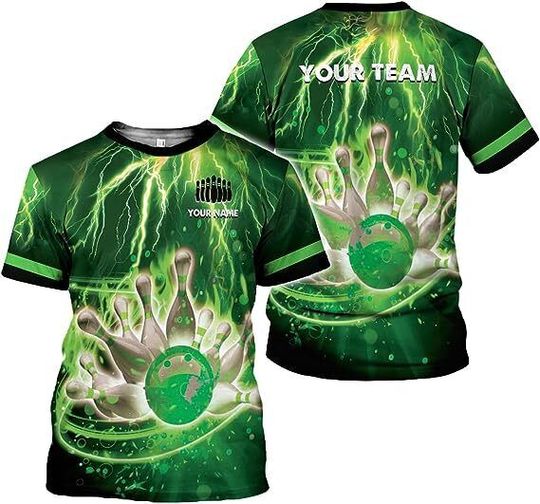 Personalized Name Bowling Shirts for Men and Women 3D, Bowling Shirts