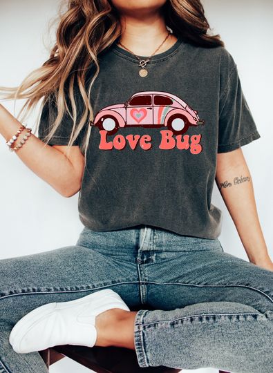 Discover Love Bug T-shirt, Vintage Car Shirt, Car Shirt, Vintage Car Lover Shirt