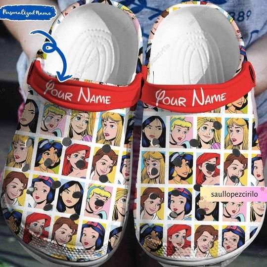 Disney Princess Shoes, Personalized Clogs