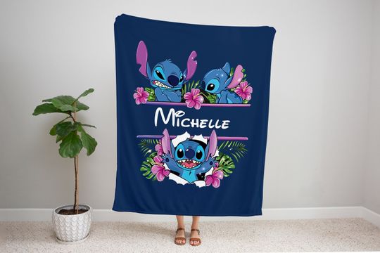 Discover Stitch Blanket, Disney Fleece Blanket