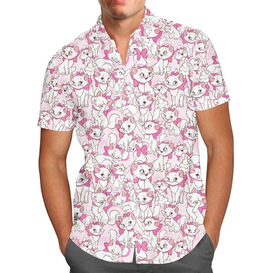 Discover Marie Cat Disney Hawaiian Shirt, Disney Aloha Shirt