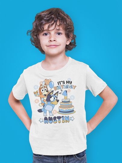 BlueyDad birthday Shirts, Personalized It's My Birthday Shirts, Custom Birthday Shirts