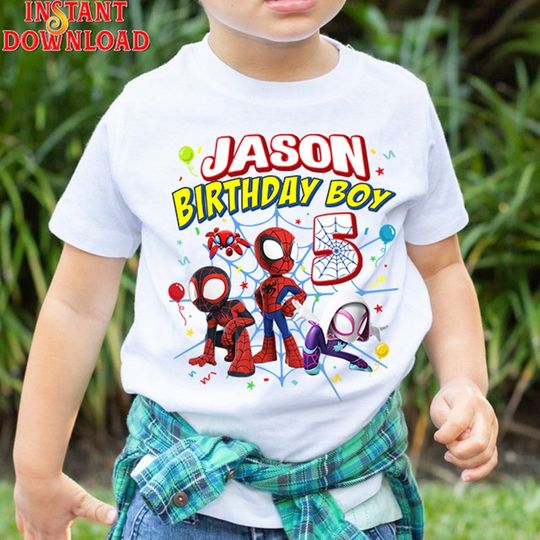 Spidey and His Amazing Friends Birthday shirt| Spiderman Inspired Birthday shirt