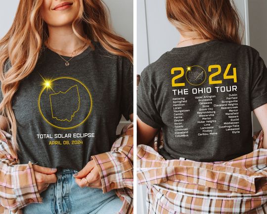 Discover OHIO Total Solar Eclipse shirt, April 8th 2024 Shirt