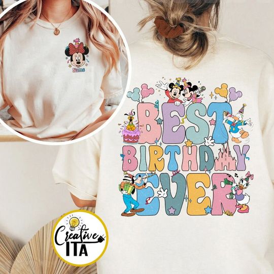 Discover Personalized Mickey & Friends Best Birthday Ever Shirt