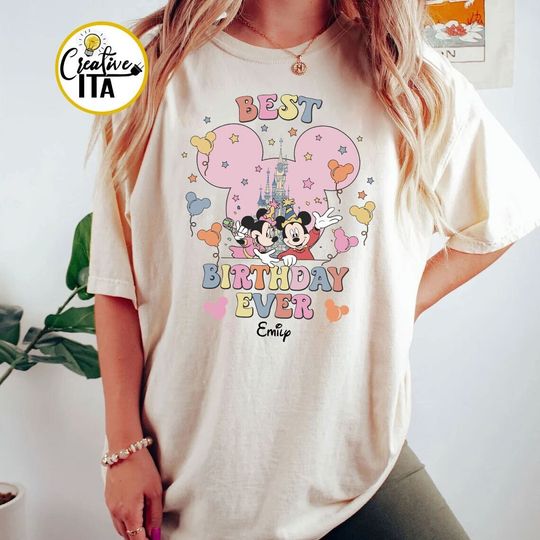 Discover Personalized Mickey Minnie Best Birthday Ever Shirt