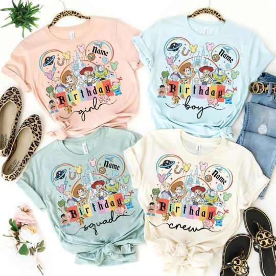Discover Personalized Disney Toy Story Birthday Shirts, Matching Disney Birthday Tee