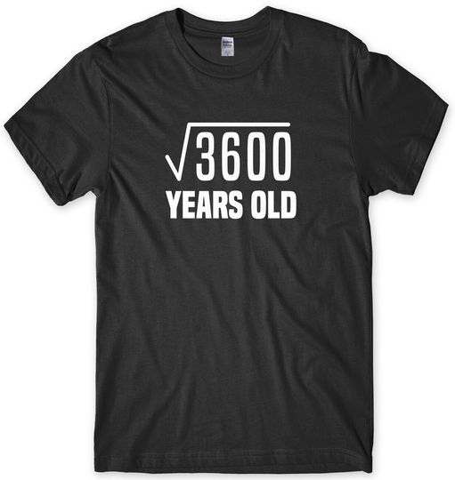 Discover 60th Birthday Tee Square Root Maths T-Shirt, Birthday Gift