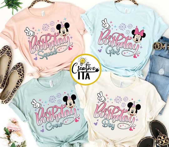Discover Mickey Minnie Disney Birthday Shirt, Disney Family Birthday Party