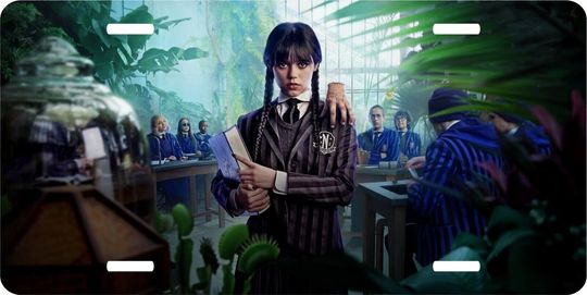 Wednesday Addams Thing License Plate
