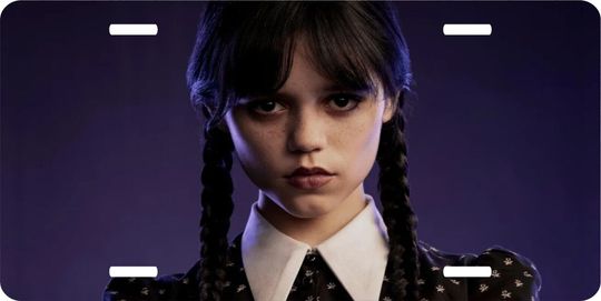 Wednesday Addams Jenna Ortega License Plate