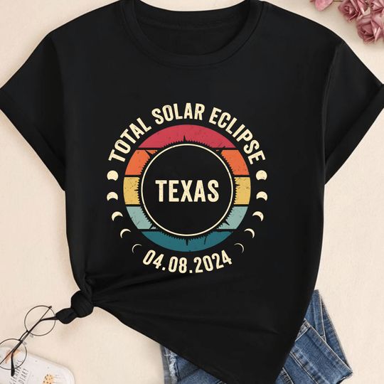 Solar Eclipse 2024 Shirt, Custom State City, Sun Moon Totality 2024