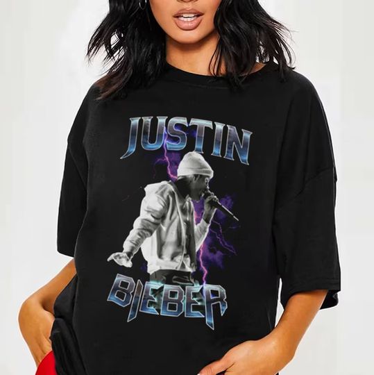 Vintage Bieber Style Shirt; Justin Shirt Hip Hop 90s Retro Vintage Graphic Shirt