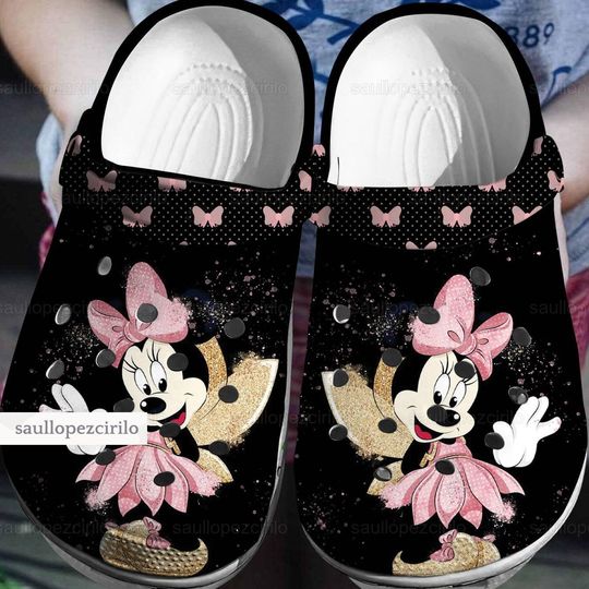 Minnie Mouse Disney Clogs, Cartoon Slippers, Cartoon Clogs Shoes