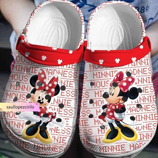 Minnie Mouse Disney Clogs, Cartoon Slippers, Cartoon Clogs Shoes