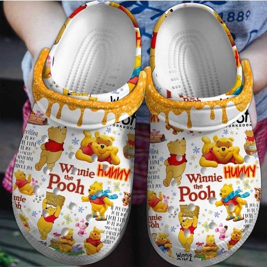 Winnie The Pooh Clogs Shoes, Disney Pooh Kid Adult Clog