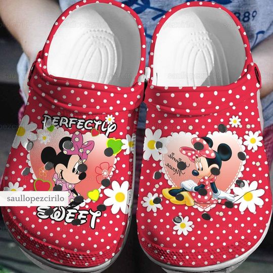 Minnie Mouse Disney Clogs, Cartoon Slippers, Cartoon Clogs Shoes