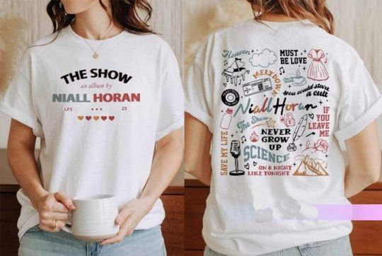 Niall Horan Tshirt, Niall Horan 2 Side Shirt, The Show Album Track List Shirt
