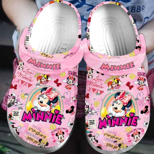 Minnie Mouse Disney Clogs, Cartoon Slippers, Cartoon Clogs Shoes