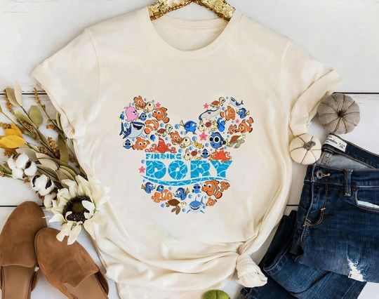 Finding Dory Characters Disney Cruise Mickey Ears Shirt | The Magic Kingdom T-Shirt, Disneyland Trip Shirt,Disney Family