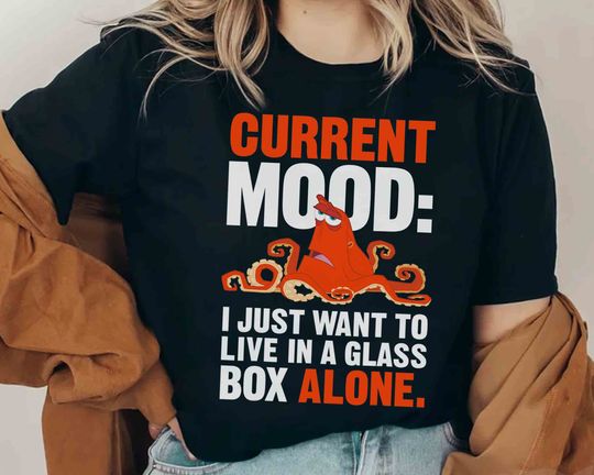 Funny Disney Pixar Finding Dory Hank Current Mood Portrait Shirt, Magic Kingdom Trip  T-shirt
