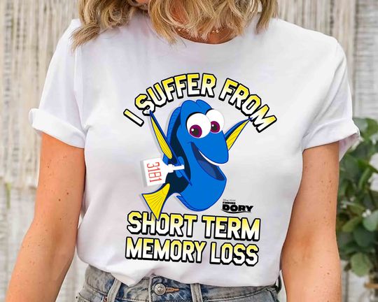 Discover Disney Finding Dory Memory Loss Graphic T-Shirt, WDW Magic Kingdom Disneyland Vacation Gift