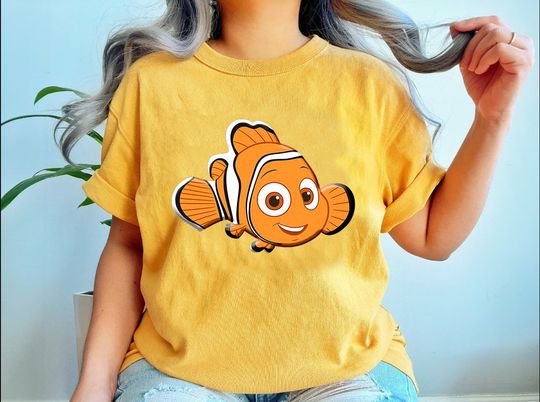 Disney Finding Dory Nemo Character Portrait Graphic Shirt, Family Matching Disneyland Vacation Shirt