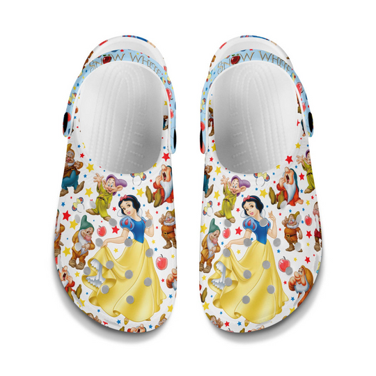 Snow White And Seven Dwarfs Disney Clogs, Cartoon Slippers, Cartoon Clogs Shoes