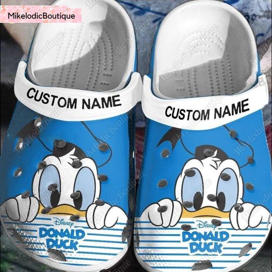 Personalized Donald Duck Shoes, Donald Disney Summer Clog