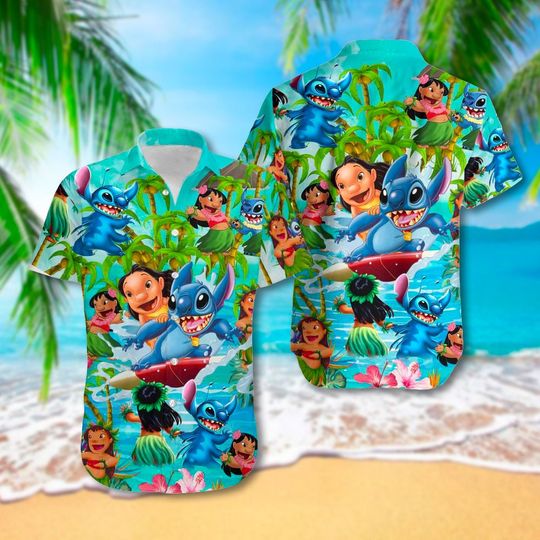 Discover Animated Monster And Friend Character Hawaiian Shirt