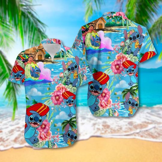 Discover Cartoon Alien Character 3D All Over Printed Hawaiian Shirt