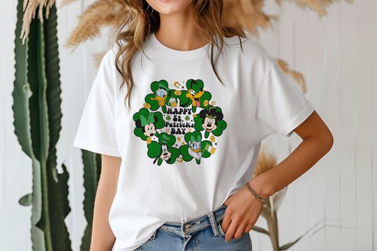 Disney St Patrick's Day Lucky T-shirts, Mickey & Friends Lucky Shirt, Minnie Mouse Lucky Disneyland Let's Get ShamRocked Shirts