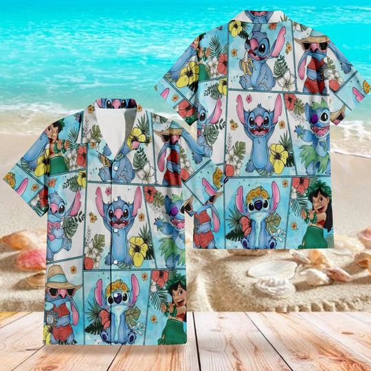 Stitch Hawaiian Shirt,Stitch Hawaiian Shirt Summer Vacation