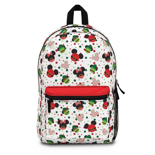 Christmas Santa Mickey Mouse Mrs Claus Minnie Disney Inspired AOP Backpack