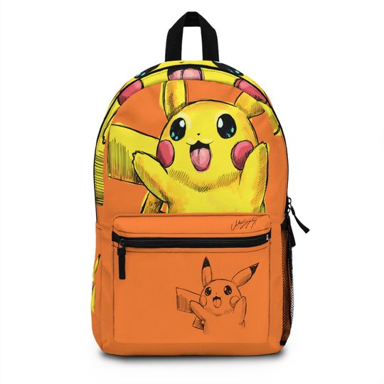Pika Gift Backpack, Orange Back to School PKM Bag