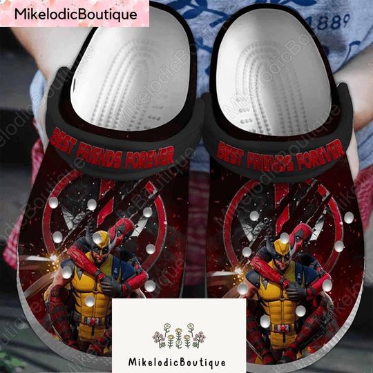 Deadpool And Wolverines Shoes, Deadpool N Wolverines Disney Clogs