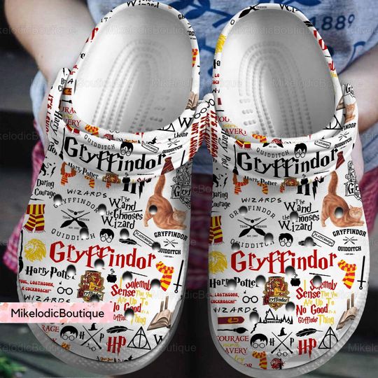 Gryffindor Shoes, Gryffindor House Shoes, Gryffindor Disney Clogs